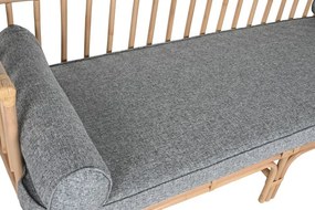 Bancheta 3 locuri, din lemn de bambus si rattan, Sild