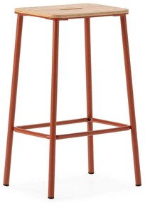 Set de scaune de bar cărămiziu 2 buc. (înălțime șezut 65 cm) Abba – Marckeric