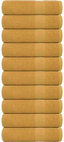 vidaXL Prosoape de duș, FROGN, 10 buc., aurii, 70x140 cm, 360 g/m²
