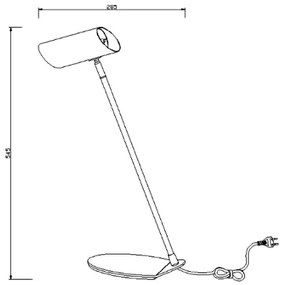 Lucide 19600/01/30 - Lampa de masa HESTER 1xGU10/7W/230V negru