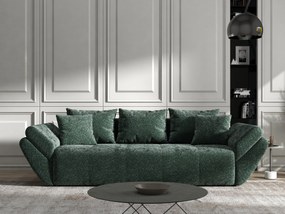 Canapea extensibilă dumonde cu ladă de depozitare si sezut confortabil din spuma high-density, Berlin Euphoria Green 250x100 cm