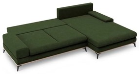 Colțar extensibil cu șezlong pe partea dreaptă Windsor &amp; Co Sofas Planet, verde smarald