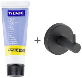 Cârlig negru mat autoadeziv din oțel inoxidabil Bosio – Wenko