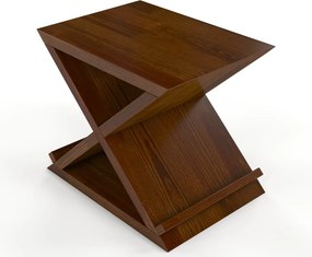 Noptieră lemn masiv TerraCraft 1 Sertar Pin, 42 × 35 × 40 cm - Wenge