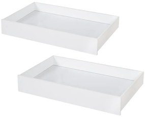 Sertare pentru sub pat de copii albe 2 buc. – Roba