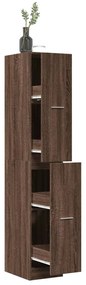 vidaXL Dulap de farmacie, stejar maro, 30x41x174,5 cm, lemn prelucrat