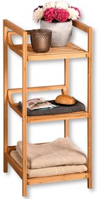 Raft baie cu 3 polite, bambus, KESPER