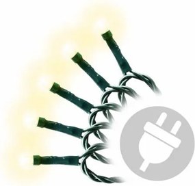 Lanț de Crăciun LED - 18 m, 200 de LED-uri, alb cald