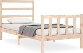 vidaXL Cadru pat fără saltea, 90x190 cm, lemn masiv de pin