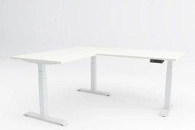 Birou cu înălțime reglabilă electric în L, Viva Upgrade, triple motor, 150 kg - Negru