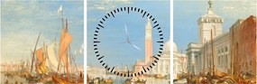 Tablou - Joseph Mallord William Turner, Venice the Dogana and San Giorgio Maggiore, reproducere (cu ceas) (90x30 cm)