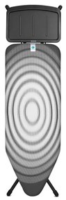 Masa de calcat Brabantia C 1003375, 124x45 cm, 7 pozitii de reglare, Suport generator de abur, Gri / Alb