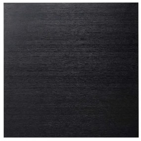 Masuta de cafea patrata din stejar cu spatiu de depozitare Oakura 42x90x90 cm neagra