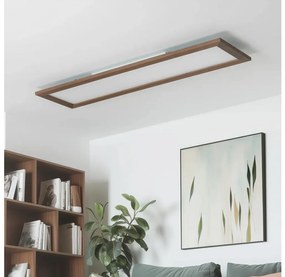 Plafonieră LED dimabilă Brilagi SLIMFRAME WOOD LED/58W/230V 124x34 cm + telecomandă