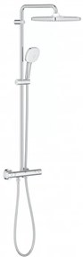 Coloana de dus cu termostat, Grohe Tempesta Cube 250, cu 1 tip de jet, crom, 26689001