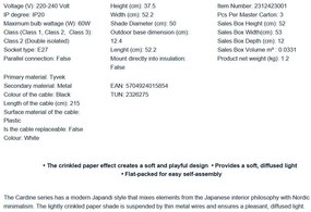 Lustra stil modern Japandi Cardine 50