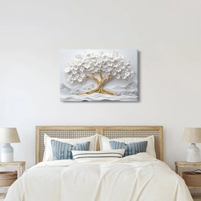 Tablou – Arborele vieții 3D plin de flori (90x60 cm)