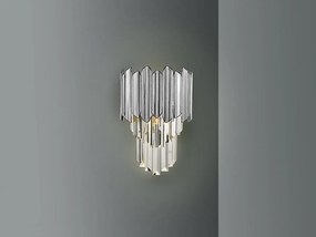 Aplica de perete design elegant Tiara crom