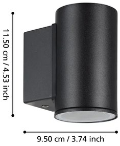 Aplică LED de exterior Eglo 900995 IZZALINI 1xGU10/2,8W/230V IP44
