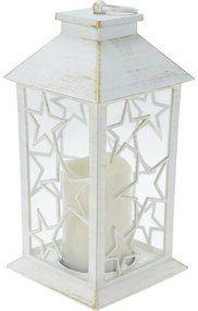 Lanternă cu lumânare LED Trifle Star alb, 14 x 28cm