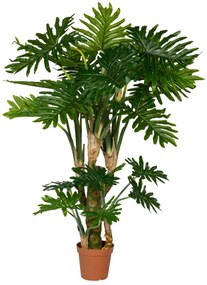 Planta Philodendron artificială realistă - Ghivece de ceramică