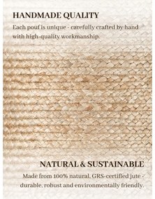 Taburet în culoare naturală Jutta Gold – Hanse Home