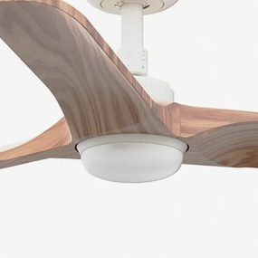 FARO 33805WT-1TW - LED ventilator HEYWOOD S 10W/230V lemn/alb Ø 90 cm WT +DO
