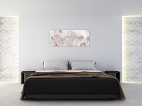 Tablou - Flori roz (120x50 cm)