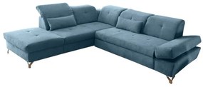 Coltar Extensibil Otoman Stanga Meli, Denim, 275 X 245 Cm