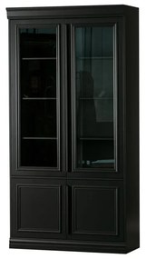 Vitrină neagră din lemn de pin 110x215x44 cm Organize – WOOOD