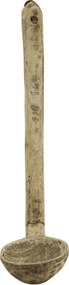 Suport de lumanare, din lemn reciclat, de perete, H37cm, Grimaud
