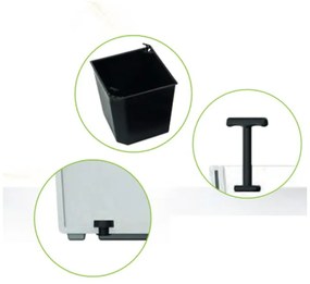 Ghiveci Gardenico Elise, înălțime 26 cm, maro mat