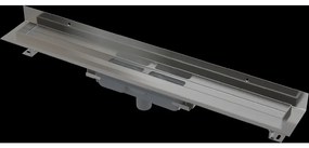 Rigola de dus Wall Low 115 cm, cu guler fixat la perete, scurgere verticala, otel inoxidabil 1150 mm