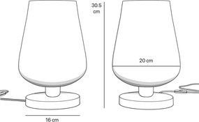 Veioza design italian din alama si sticla Talis