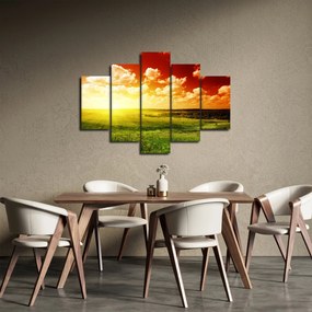 Tablou cu luncă cu soarele strălucitor (150x105 cm)
