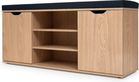 Dulap pentru pantofi cu loc de șezut PORTA, 103 x 30 x 46 cm, maro