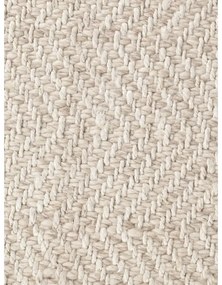 Covor tip traversă crem-fildeș țesut manual din amestesc de lână 80x200 cm Majoli – Elle Decoration