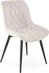 Scaun K567, bej - Havana 2, stofa catifelata/otel, 47x63x85 cm