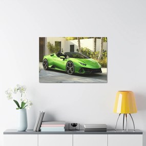 Tablou Canvas Green Lambourghini 120x80 cm