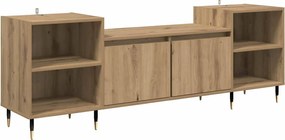 vidaXL Cabinet TV Stejar Artizanal 160 x 35 x 55 cm Lemn compozit