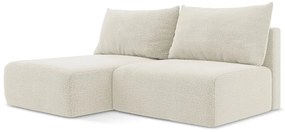 Colțar crem extensibil/cu spațiu de depozitare (cu colț pe partea stângă) Kalena – Makamii