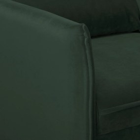 Canapea verde-închis cu tapițerie din catifea 138 cm Juli – Ropez