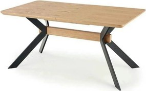 Masa extensibila BACARDI, stejar sonoma/negru, 160/220x90x76 cm