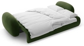 Canapea verde extensibilă/cu spațiu de depozitare cu tapițerie din catifea 262 cm Tonale – Cosmopolitan Design