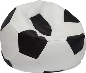 Fotoliu puf pentru copii negru-alb Football – Floriane Garden