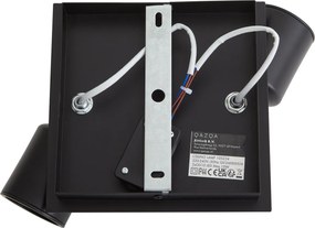 Spot modern pentru baie negru pătrat cu 2 lumini IP44 - Ducha