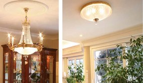 Candelabru clasic din alama si cristale Schöler Empire, 24K gold plated