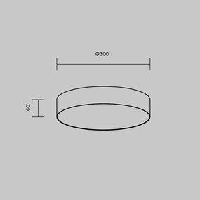Plafoniera LED design tehnic Zoom D-30cm 3000K negru