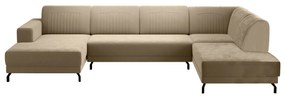 Canapea EROSA U crem dreapta, 343x200/155x83 cm