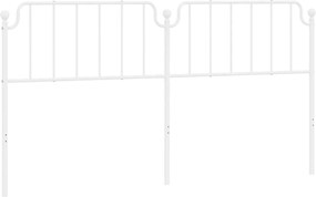 vidaXL Tăblie de pat de schimb metalică, alb, 193 cm